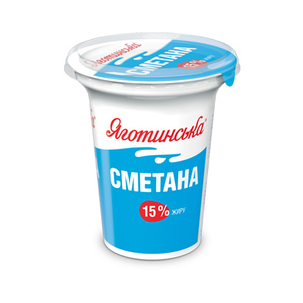 Сметана ЯГОТИНСЬКА 15% жиру